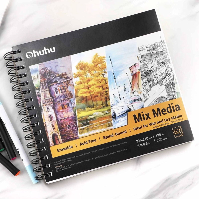 OHUHU BLOCK MIXMEDIA TE CNICAS SECAS&HUMEDAS 22*21CM 62H 200G - 6