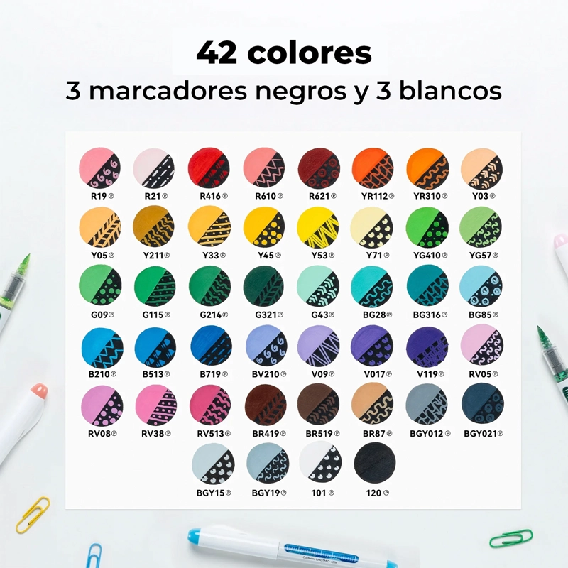 OHUHU 48 MARCADORES ACRILICOS NAHUKU PUNTA PINCEL - 2