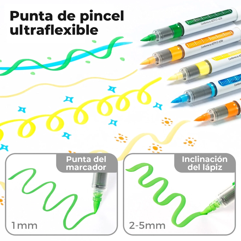 OHUHU 48 MARCADORES ACRILICOS NAHUKU PUNTA PINCEL - 5