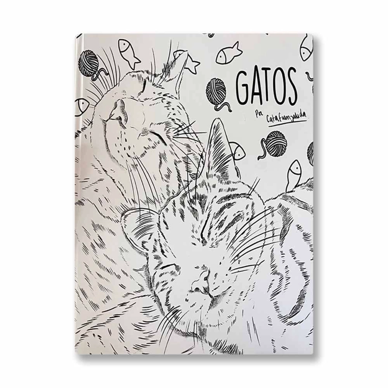 LIBRO PARA COLOREAR GATOS POR CATA FUENZALIDA - 1