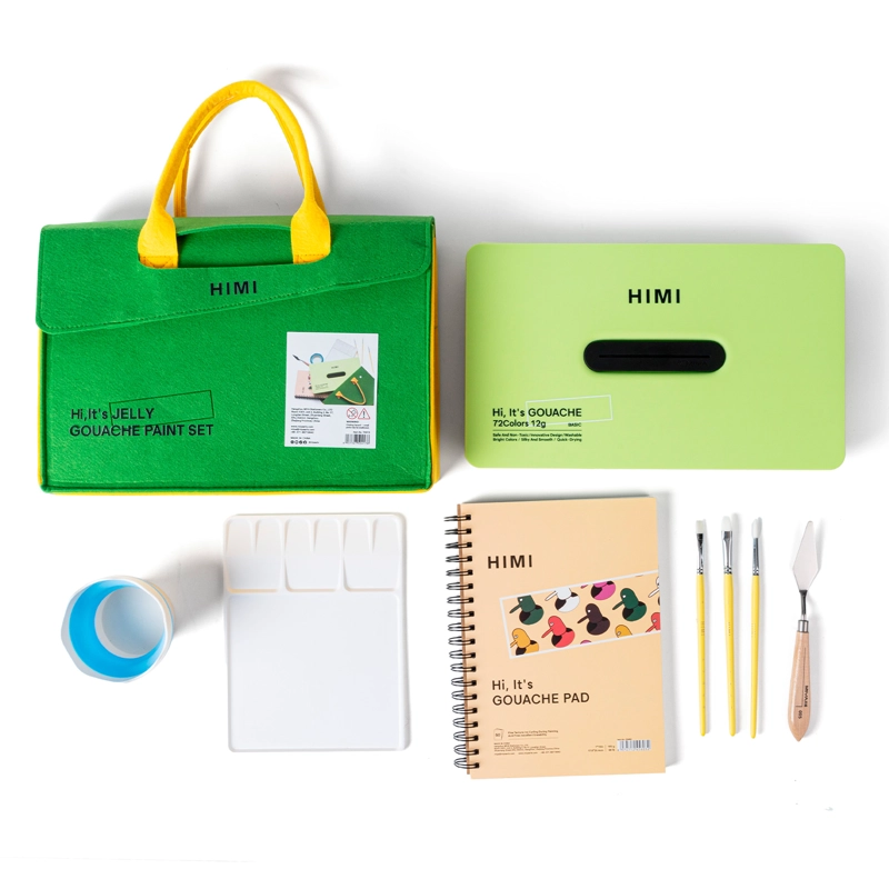 HIMI SET GOUACHE 72 COLORES 12G CON MALETIN + 6 ACCESORIOS - 1