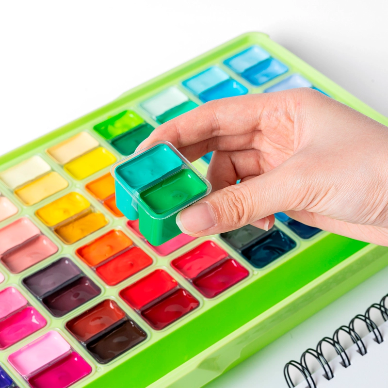 HIMI SET GOUACHE 72 COLORES 12G CON MALETIN + 6 ACCESORIOS - 4