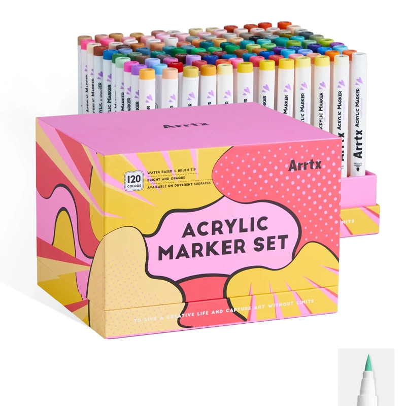 ARRTX 120 MARCADORES ACRILICOS PUNTA PINCEL 120A - ANIME - 1