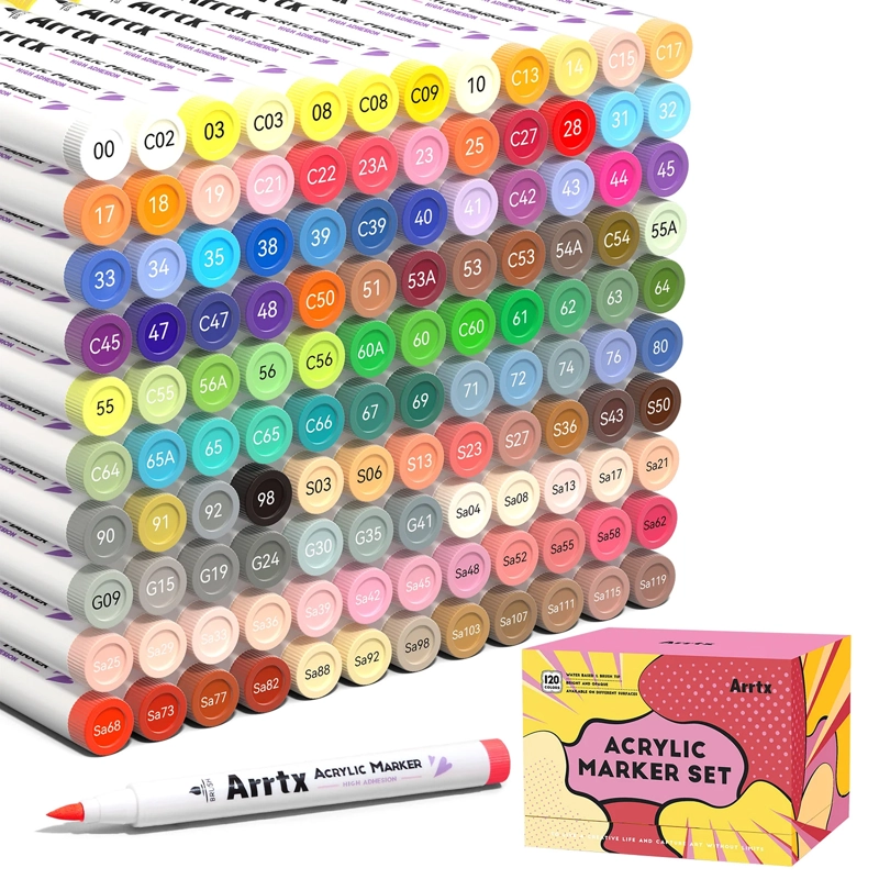 ARRTX 120 MARCADORES ACRILICOS PUNTA PINCEL 120A - ANIME - 5