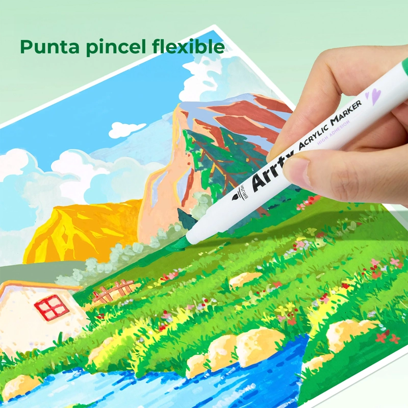 ARRTX 90 MARCADORES ACRILICOS PUNTA PINCEL 90B - PAISAJES - 7
