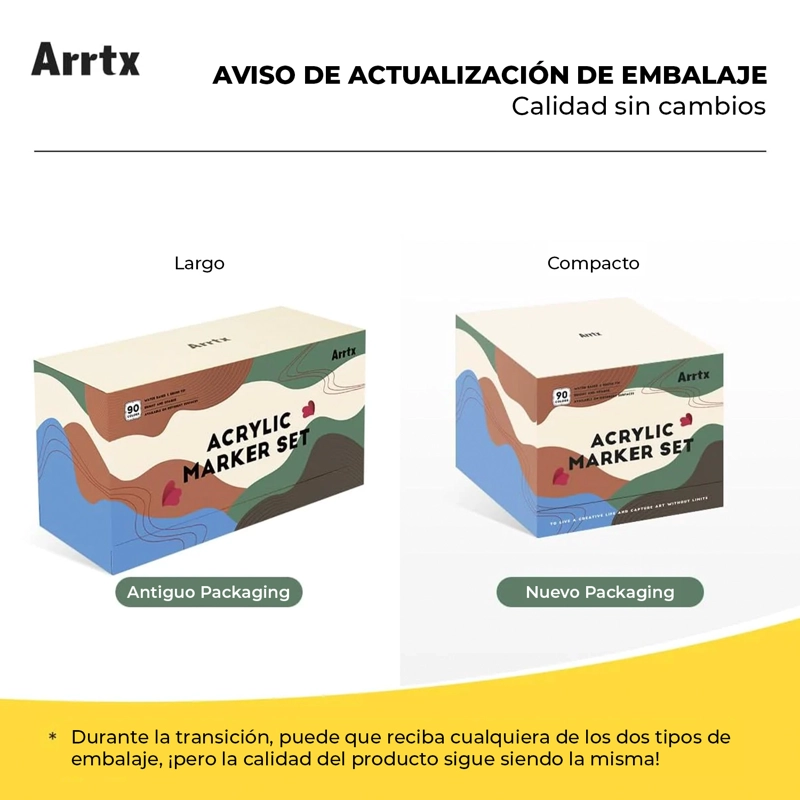 ARRTX 90 MARCADORES ACRILICOS PUNTA PINCEL 90A - 5