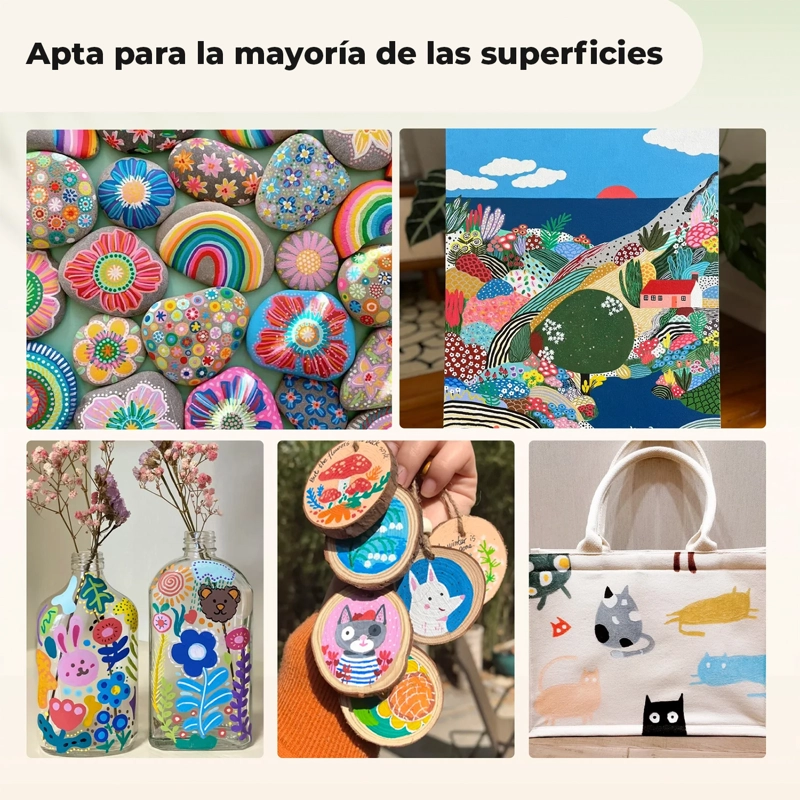ARRTX 90 MARCADORES ACRILICOS PUNTA PINCEL 90A - 6