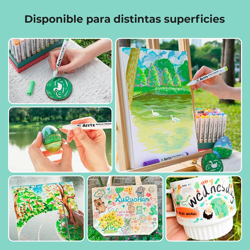 ARRTX 60 MARCADORES ACRILICOS PUNTA PINCEL 60C - PAISAJES - 7