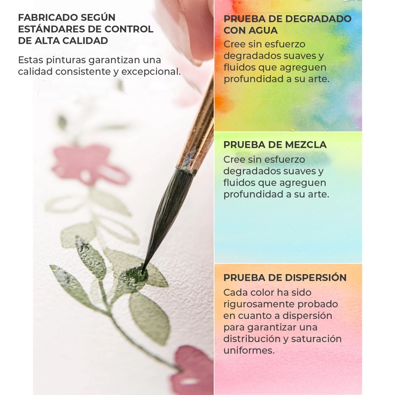 GRABIE SET DE ACUARELAS PREMIUM TODO EN UNO 100 COLORES - 6