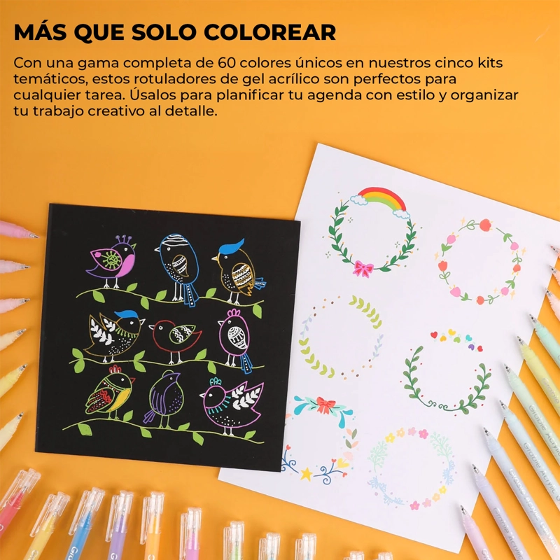 KIT BOLD & BRIGHT 12 BOLIGRAFOS + BLOC COLORES DEL BOSQUE - 5