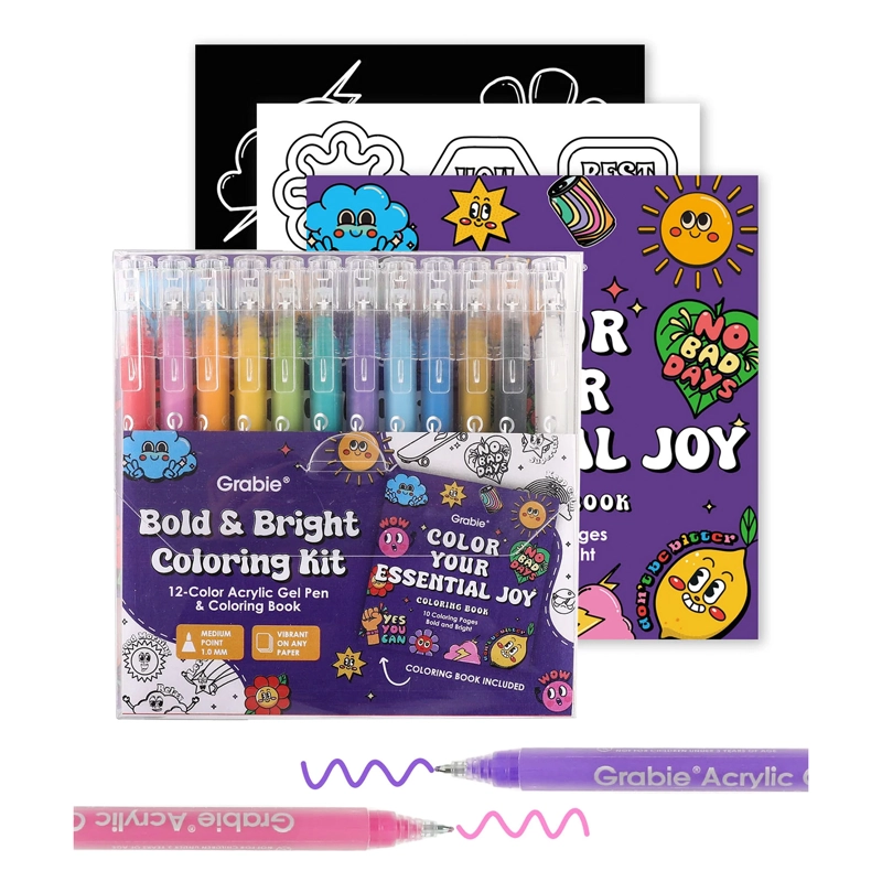 KIT BOLD & BRIGHT 12 BOLIGRAFOS + BLOC COLORES ESENCIALES