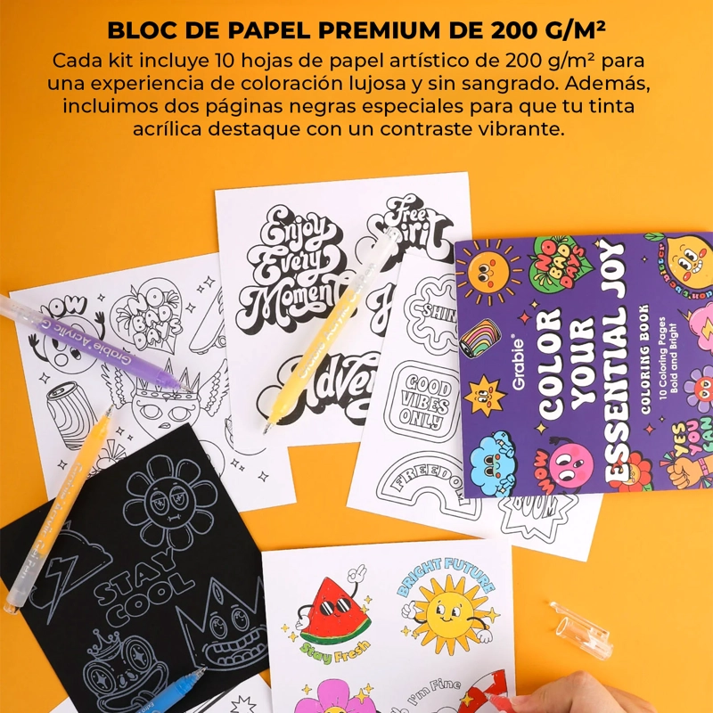 KIT BOLD & BRIGHT 12 BOLIGRAFOS + BLOC COLORES ESENCIALES - 5