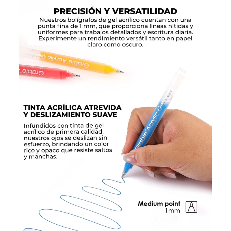 KIT BOLD & BRIGHT 12 BOLIGRAFOS + BLOC COLORES OCEANICOS - 3