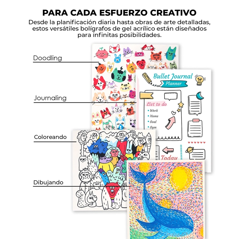 KIT BOLD & BRIGHT 12 BOLIGRAFOS + BLOC COLORES OCEANICOS - 4