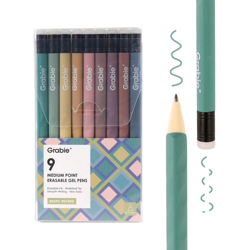GRABIE SET DE 9 BOLIGRAFOS DE GEL BORRABLES TONOS MORANDI - 1