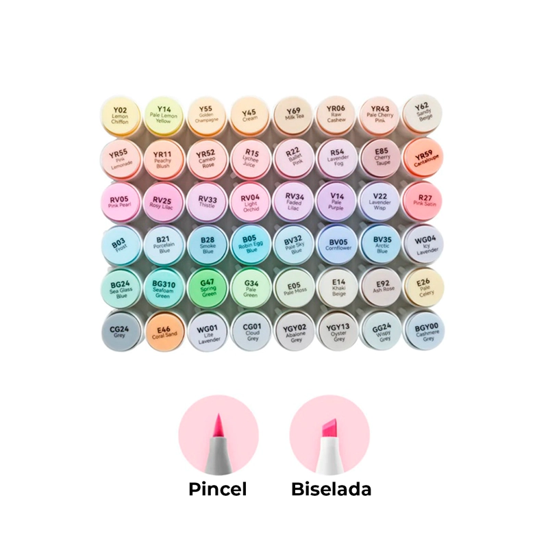 OHUHU 48 MARCADORES ALCOHOL PASTEL SWEETNESS PINCEL&BISELADA - 4