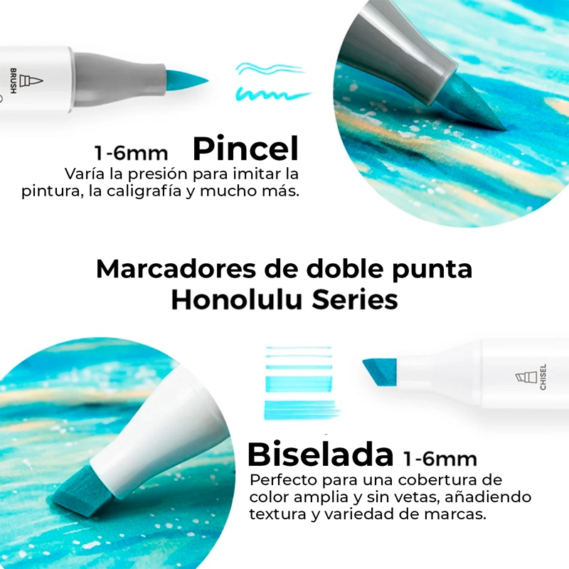 OHUHU 48 MARCADORES ALCOHOL PASTEL SWEETNESS PINCEL&BISELADA - 5