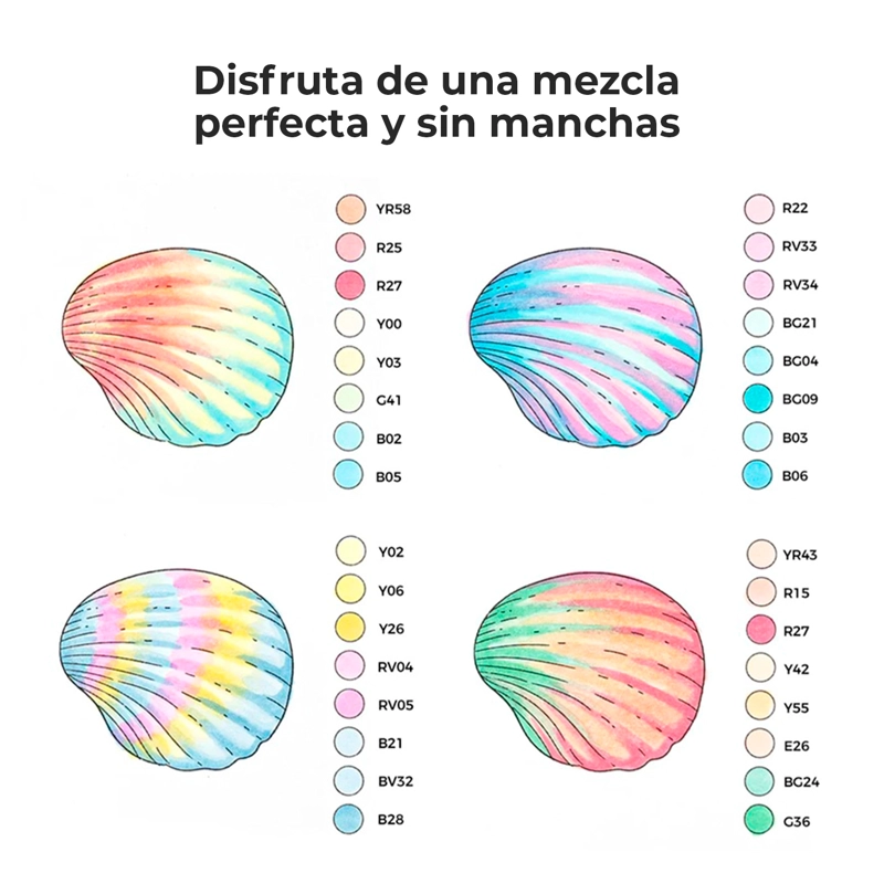 OHUHU 48 MARCADORES ALCOHOL PASTEL SWEETNESS PINCEL&BISELADA - 7