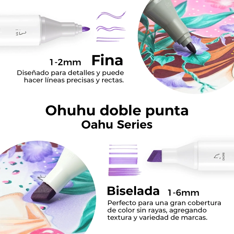 OHUHU 320 MARCADORES ALCOHOL + 1 BLENDER OAHU FINA&BISELADA - 5