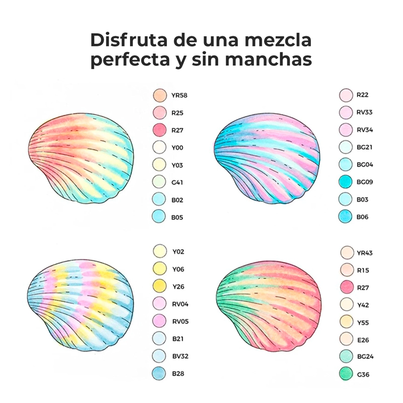 OHUHU 48 MARCADORES DE ALCOHOL PASTEL SWEETNESS PINCEL&FINA - 5