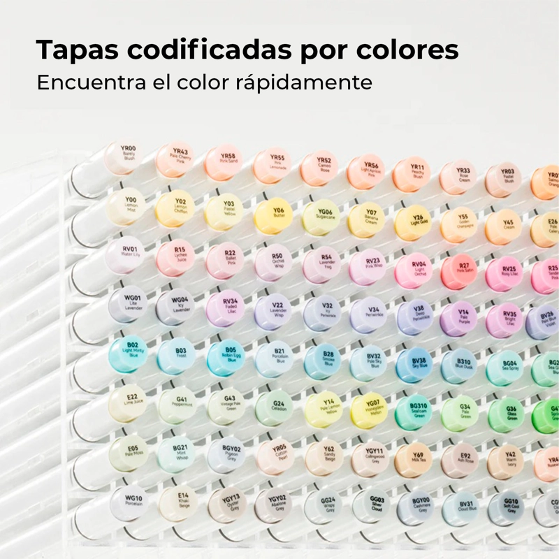 OHUHU 48 MARCADORES DE ALCOHOL PASTEL SWEETNESS PINCEL&FINA - 6
