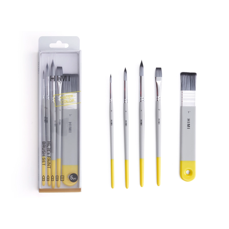 HIMI SET DE 5 PINCELES PARA ACUARELA MULTIFORMA GRIS - 1