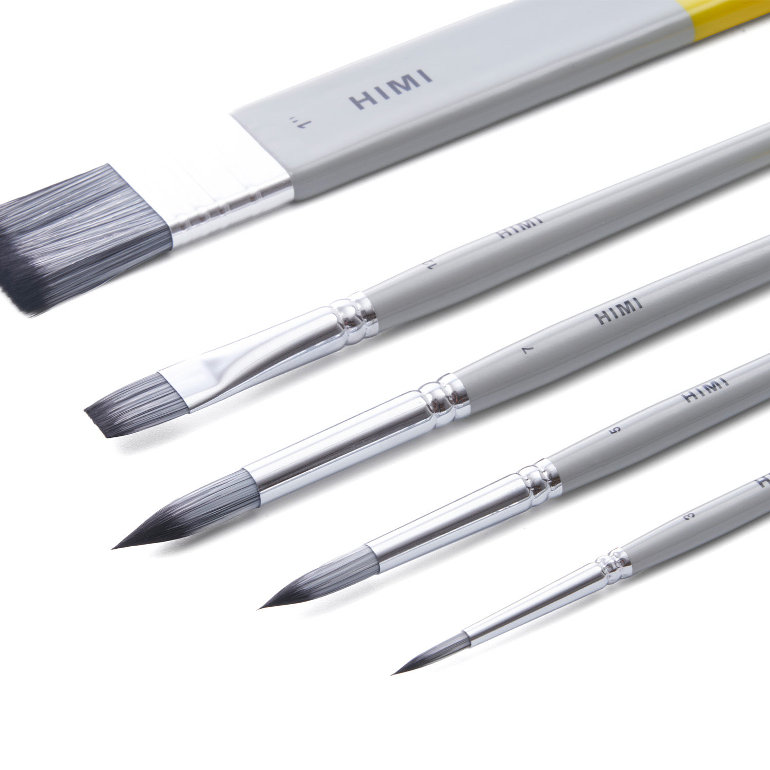 HIMI SET DE 5 PINCELES PARA ACUARELA MULTIFORMA GRIS - 6