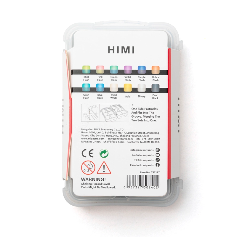 HIMI SET GOUACHE 12 COLORES 12ML (8 CAMALEON Y 4 METALICOS) - 3
