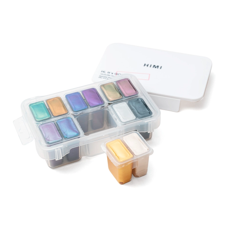 HIMI SET GOUACHE 12 COLORES 12ML (8 CAMALEON Y 4 METALICOS) - 7