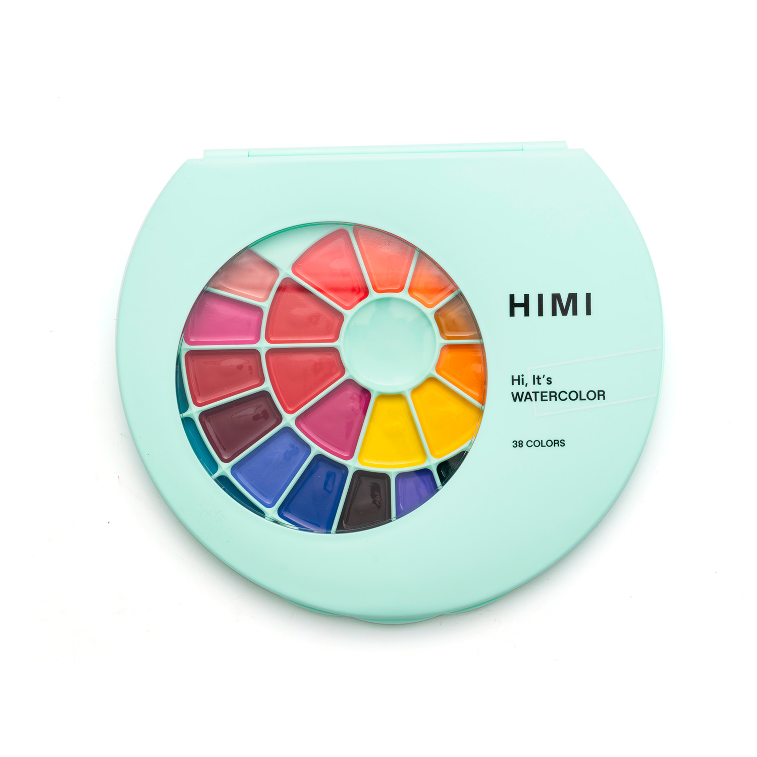 HIMI SET DE ACUARELA SEMI HUMEDA 38 COLORES (ESTUCHE VERDE) - 1