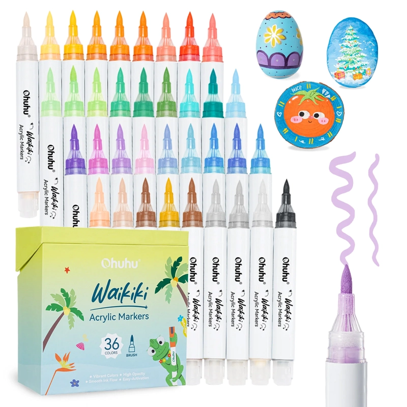 OHUHU 36 MARCADORES ACRILICOS TOP PUMP WAIKIKI PUNTA PINCEL - 1