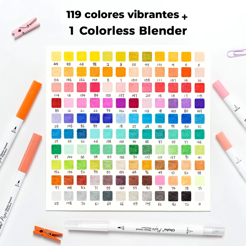 OHUHU 120 MARCADOR AGUA PUPE PAPERFRIENDLY PINCEL TIRALINEAS - 3
