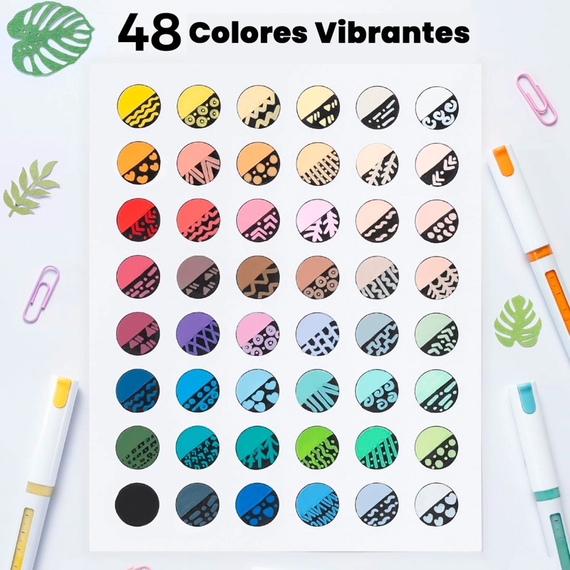OHUHU 48 MARCADORES ACRILICOS KAHUKU DIRECT INK PUNTA BALA - 2