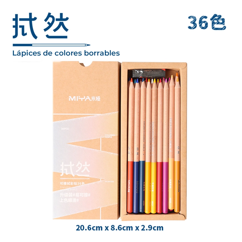 MIYA LAPICES DE COLOR BORRABLE 36 COLORES - 3