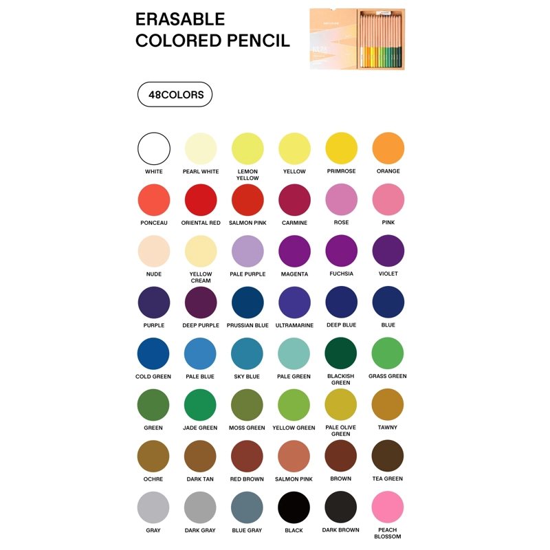 MIYA LAPICES DE COLOR BORRABLE 48 COLORES - 2