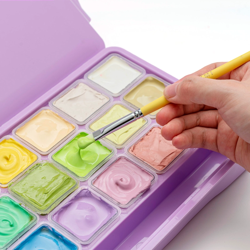 HIMI KIT PORTATIL GOUACHE 18*30G TONOS PASTEL +13 ACCESORIOS - 4