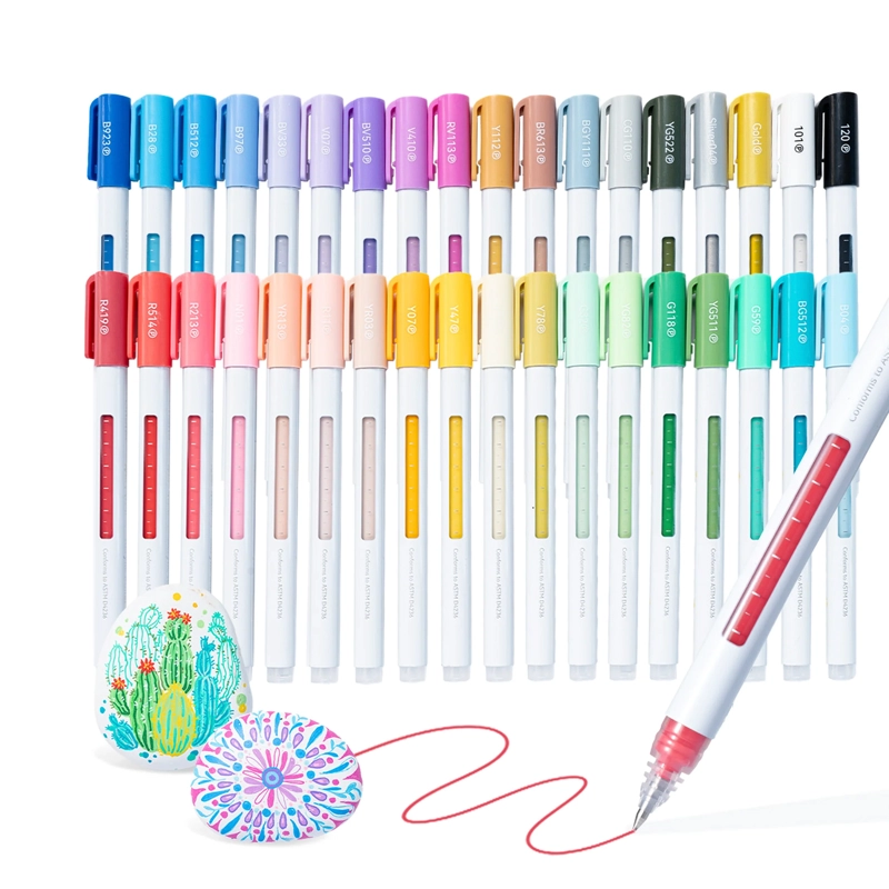 OHUHU 36 PLUMAS DE GEL ACRILICO WAI MOMI PUNTA 0,7MM - 1