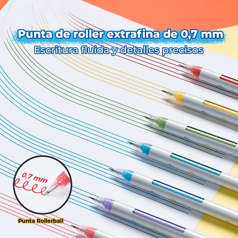 OHUHU 36 PLUMAS DE GEL ACRILICO WAI MOMI PUNTA 0,7MM - 3