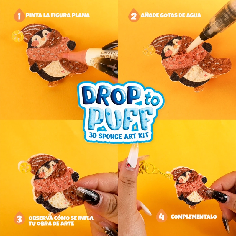 GRABIE DROP TO PUFF: KIT CREATIVO ESPONJAS 3D 'EN EL PUERTO' - 8