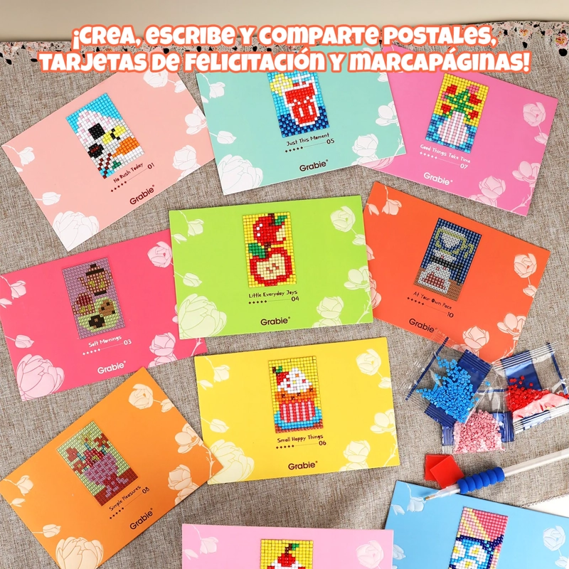 GRABIE KIT DE PINTURA CON DIAMANTES 10 DISEÑOS COZY MOMENTS - 7