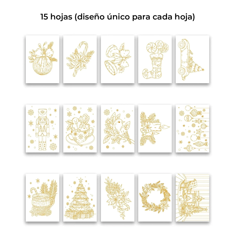 GRABIE CLUB BOX: KIT DE ACUARELA + LIBRO TEMATICA NAVIDEÑA - 5