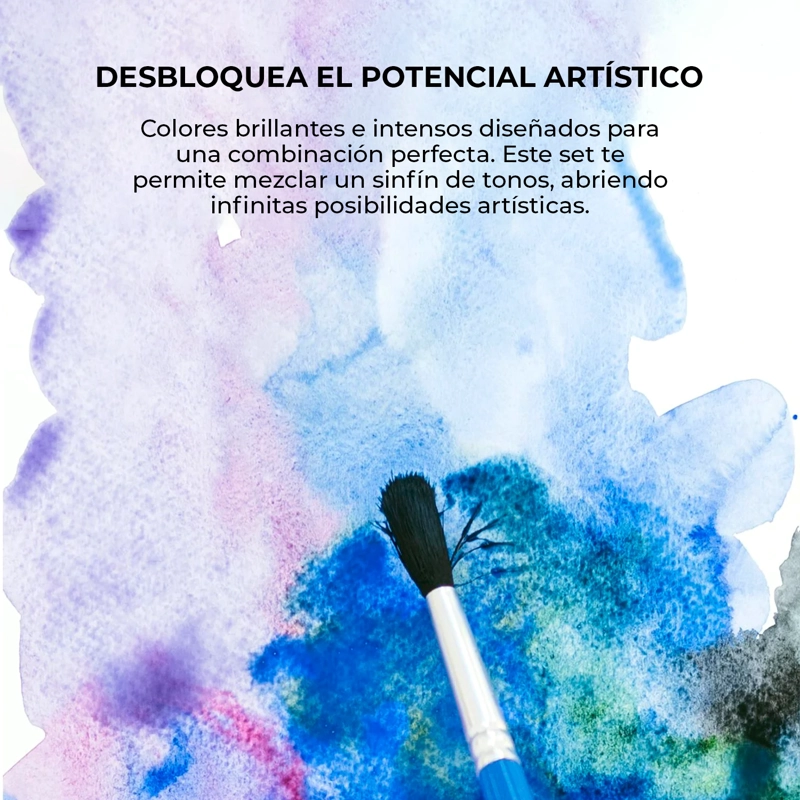 GRABIE SET ACUARELA BOLSILLO + PINCEL 12 COLORES DE NAVIDAD - 7