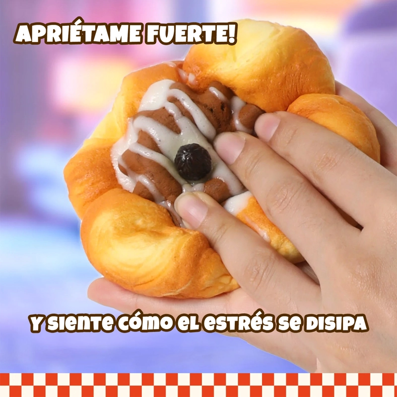 GRABIE SQUISHY ANTIESTRE S DE ESPUMA PU BLOOM BUN SUNDAE - 4