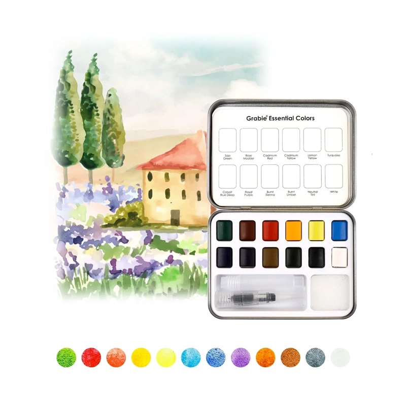 GRABIE CLUB BOX: KIT DE ACUARELA + LIBRO COLORES ESENCIALES - 2