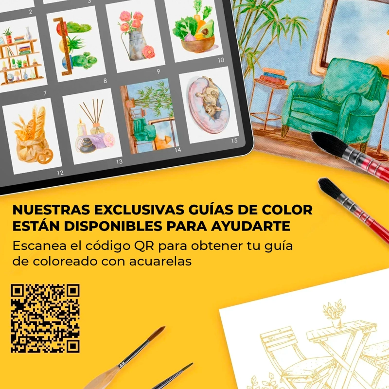 GRABIE CLUB BOX: KIT DE ACUARELA + LIBRO COLORES ESENCIALES - 8