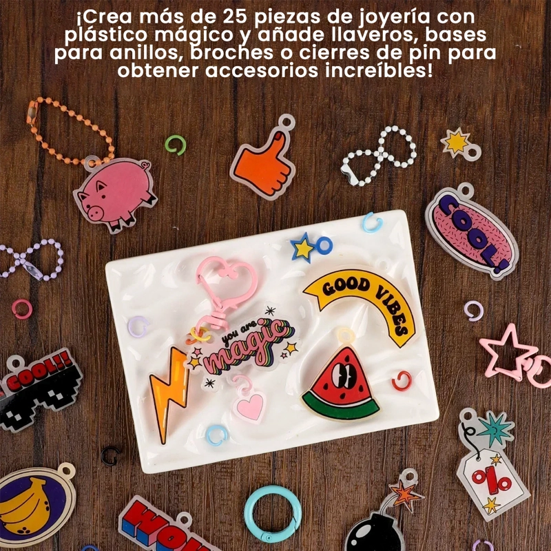 GRABIE KIT CREATIVO DE FIGURAS TERMOENCOGIBLES RETRO VIBES - 3