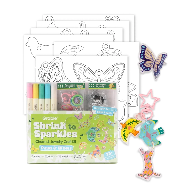 GRABIE KIT CREATIVO DE FIGURAS TERMOENCOGIBLES PAWS & WINGS - 1