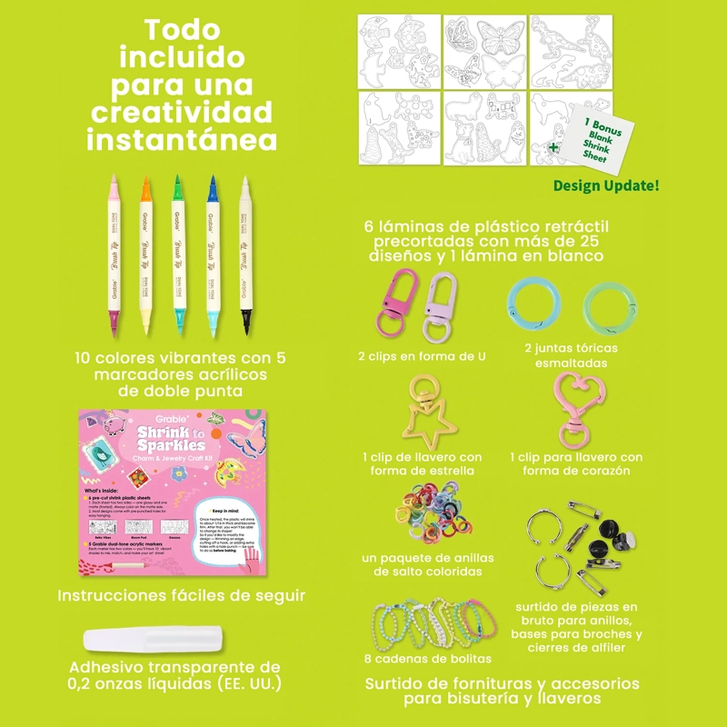GRABIE KIT CREATIVO DE FIGURAS TERMOENCOGIBLES PAWS & WINGS - 2