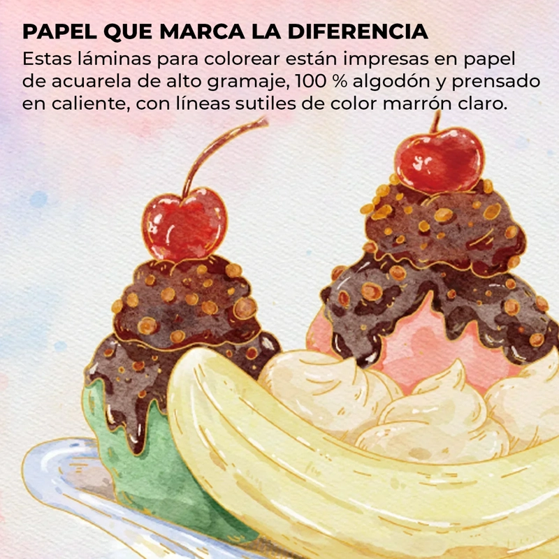 GRABIE CLUB BOX: KIT DE ACUARELA + LIBRO TEMATICA POSTRES - 6