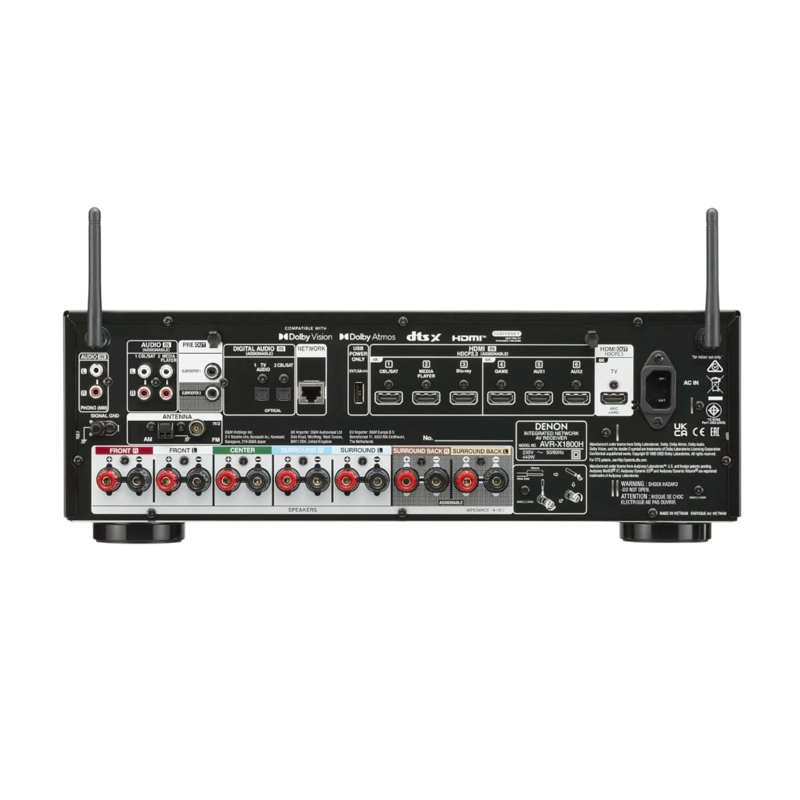 RECEIVER DENON AV 7.2 CH 8K AVR-X1800HBK - 3